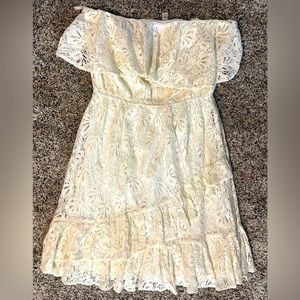 Aggie brand lace minidress with slip underneath